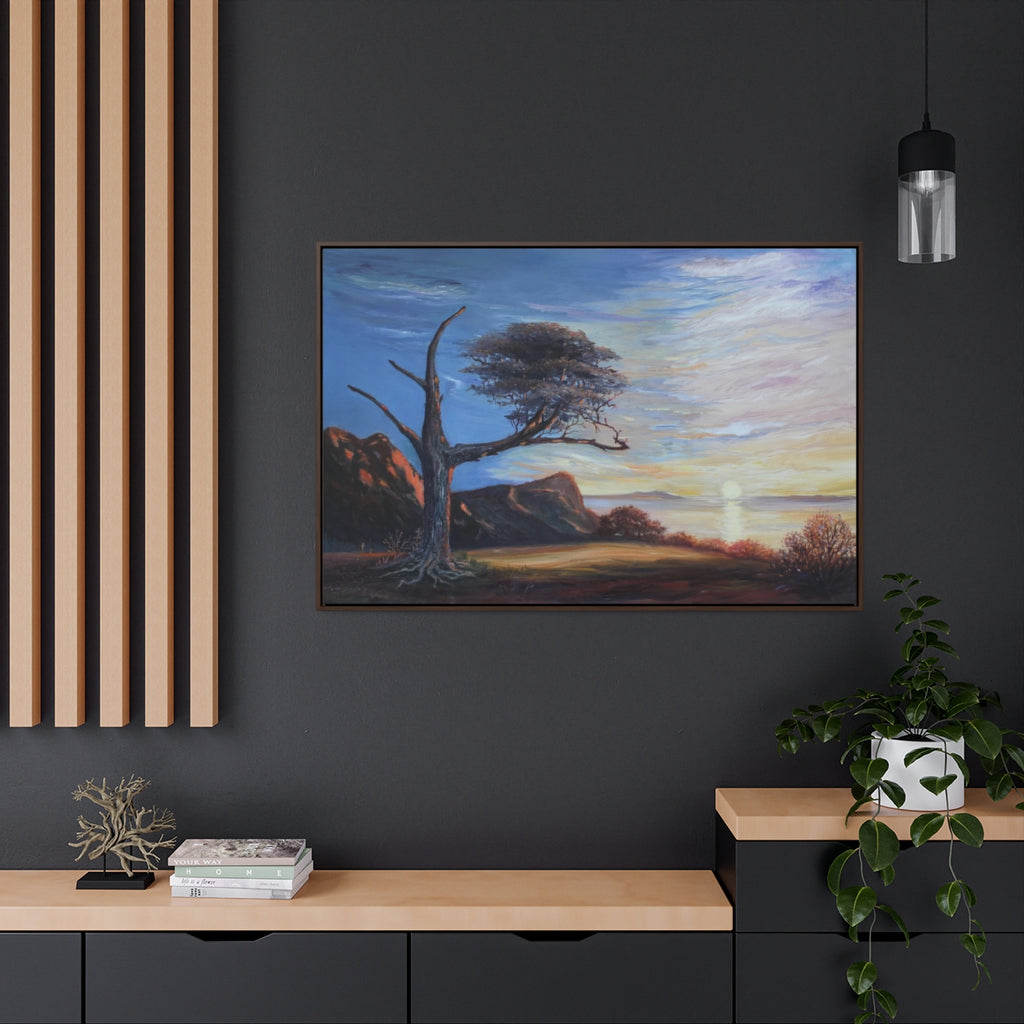 "Sunset"- Gallery Canvas Wraps, Horizontal Frame Blue/Brown