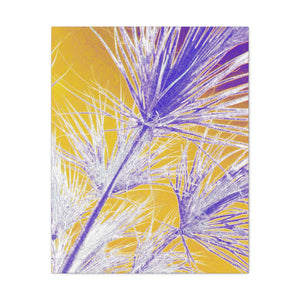 "Artsy Palm" - Wall Art Canvas Print Yellow/Lilac