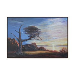 "Sunset"- Gallery Canvas Wraps, Horizontal Frame Blue/Brown