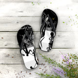 Unique Custom Artwork Flip Flops Figure/Black