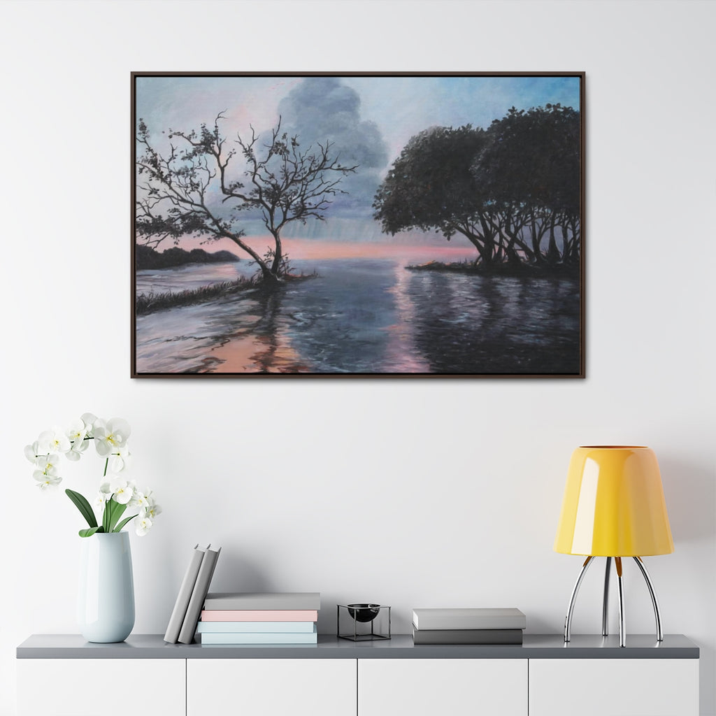 "Serenity"- Gallery Canvas Wraps, Horizontal Frame Pink/Blue/Gray
