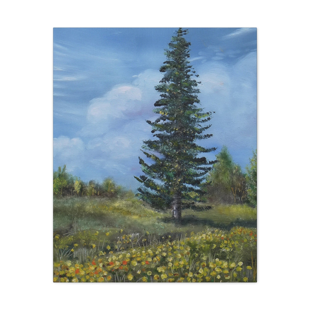 "Summer in the North" - Canvas Print Green/Blue/Yellow
