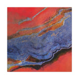"Blue Island"- Wall Art Canvas Print Red/Blue
