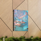 "Natural abstraction #4" - Wall Art Canvas Print Blue/Pink
