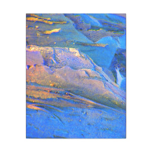 "Natural abstraction #2" - Wall Art Canvas Print Blue/Gold