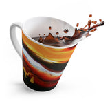 Custom Artwork Latte Tee Mug 12 oz Yellow/Red