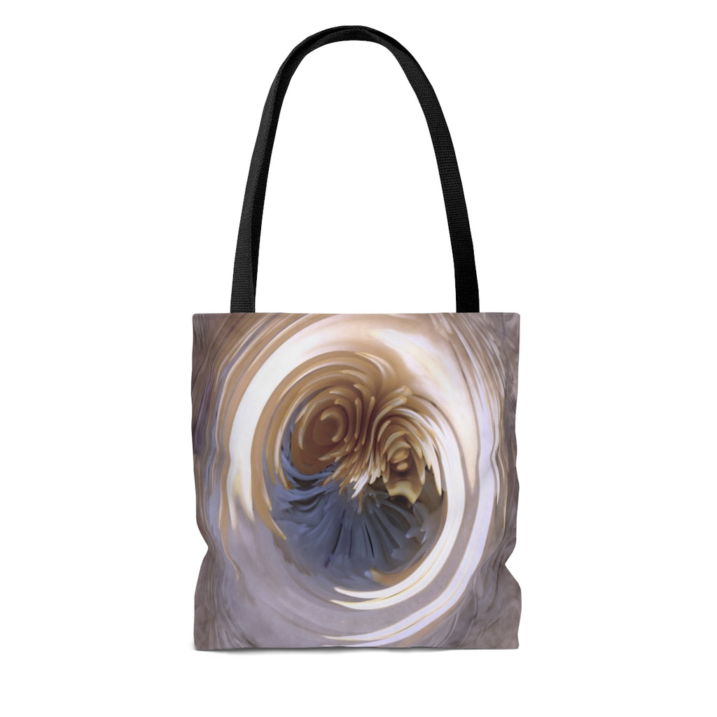 Custom Artwork Tote Bag Blue/Gold/White/Floral